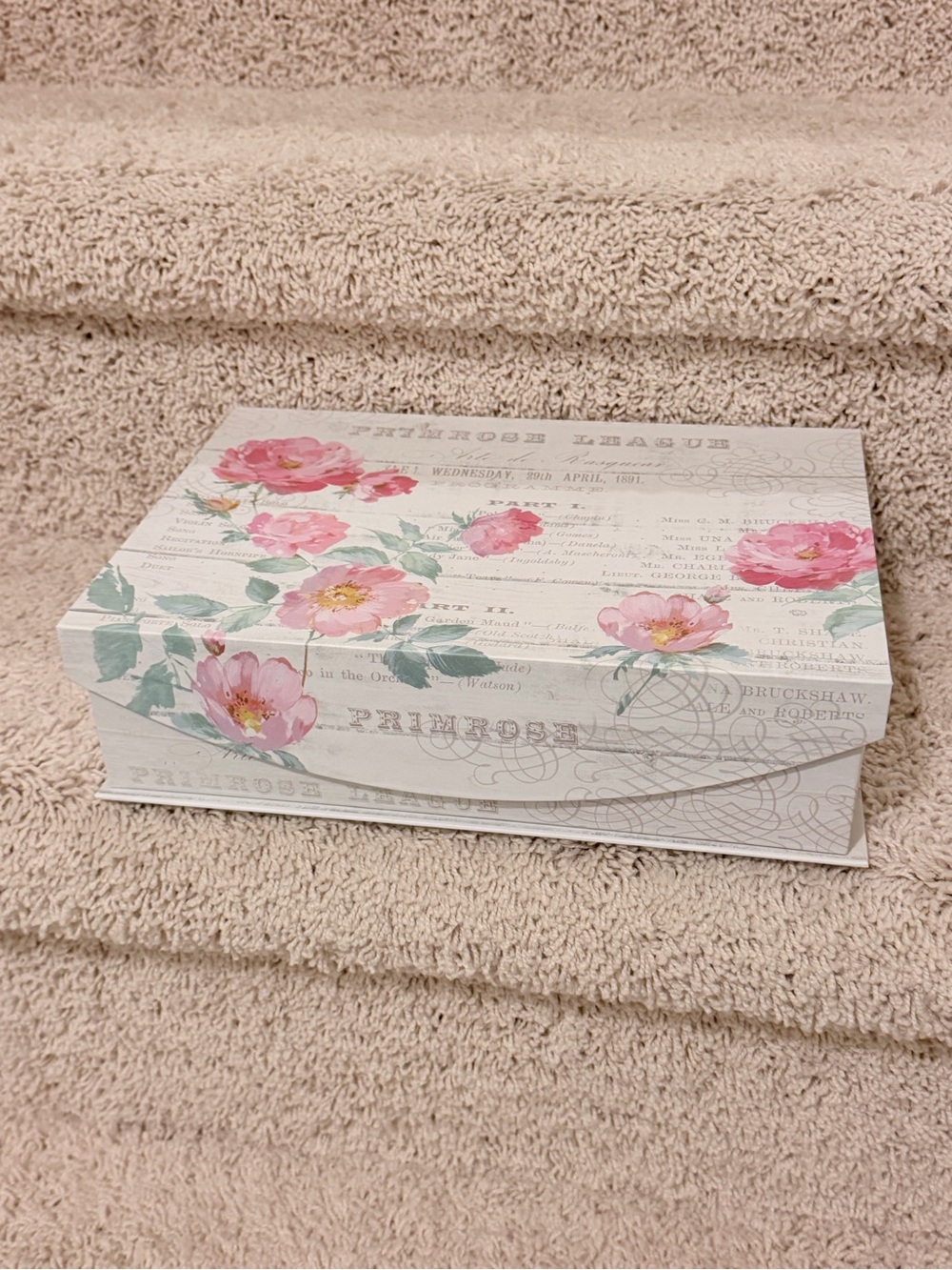 Ashland Cream and Gray Decorative Keepsake Box